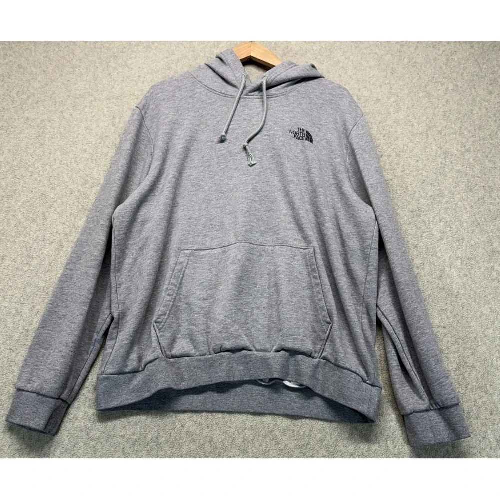 The North Face Mens Simple Dome Hoodie Gray Embroidered Logo Graphic Back XL